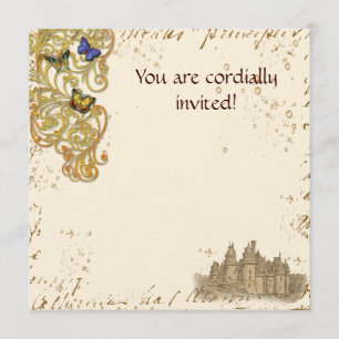 Mediaeval Storybook Castle Royal Invitation Card