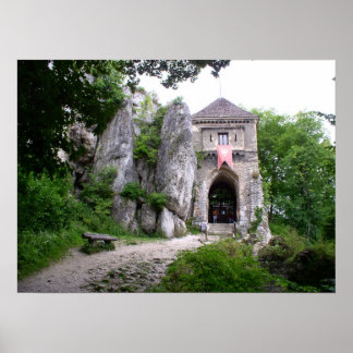 Mediaeval Strongold on a Rock Poster