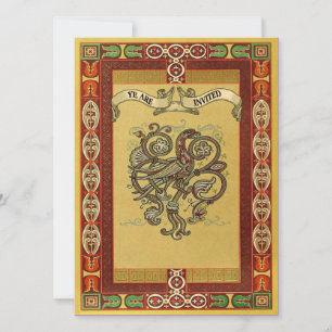 Mediaeval Style Celtic Patterns Wedding Invites