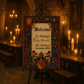 Mediaeval Style Customisable Welcome Sign