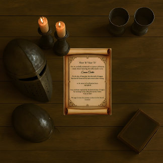 Mediaeval Style Elegant Baby Shower Invitation