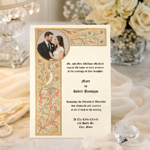 Mediaeval Style Photo Wedding Invitation