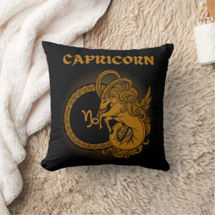Mediaeval Style Zodiac Capricorn Cushion