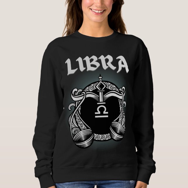 Mediaeval Style Zodiac Libra Sweatshirt (Front)