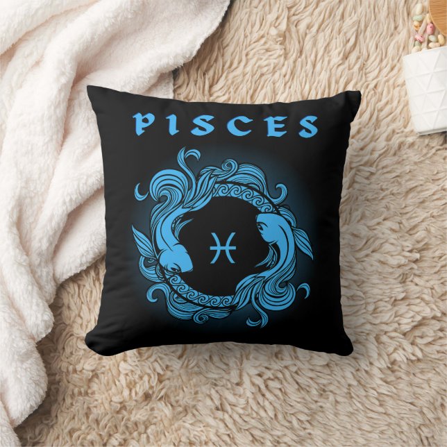 Mediaeval Style Zodiac Pisces Cushion (Blanket)