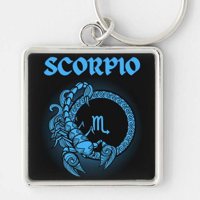 Mediaeval Style Zodiac Scorpio Key Ring (Front)