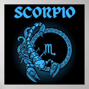 Mediaeval Style Zodiac Scorpio Poster