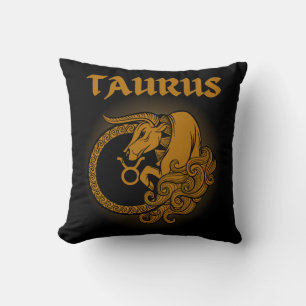 Mediaeval Style Zodiac Taurus Cushion
