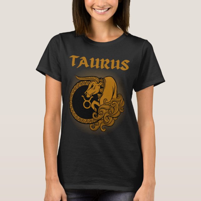 Mediaeval Style Zodiac Taurus T-Shirt (Front)