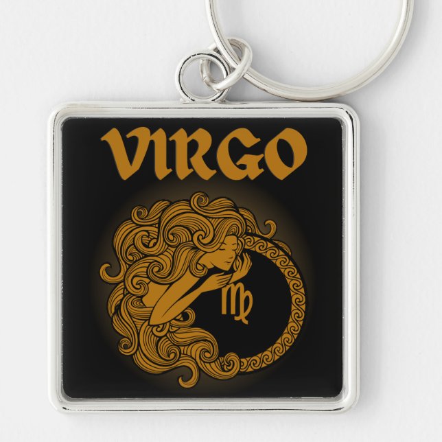 Mediaeval Style Zodiac Virgo Key Ring (Front)