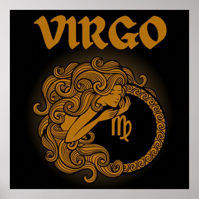 Mediaeval Style Zodiac Virgo Poster (Front)