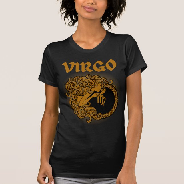 Mediaeval Style Zodiac Virgo T-Shirt (Front)