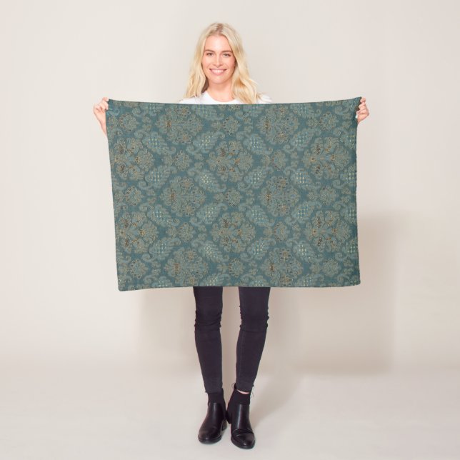mediaeval textile pattern texture tapestry backgro fleece blanket (In Situ)