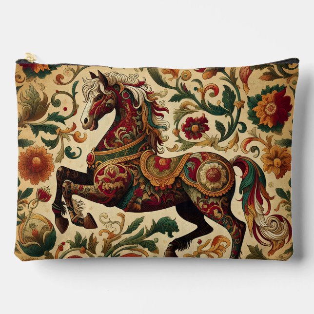 Mediaeval The Enchanted Steed in Bloom  Accessory Pouch (Front)