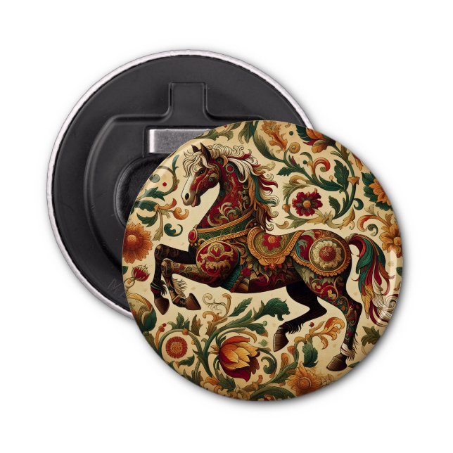 Mediaeval The Enchanted Steed in Bloom  Bottle Opener (Front)