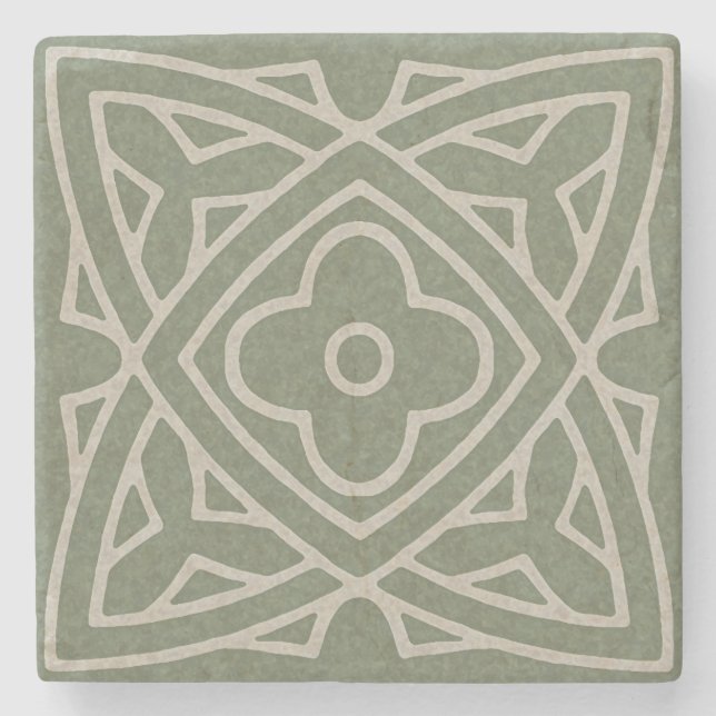 Mediaeval Tile Stone Coaster (Front)