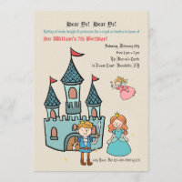 Mediaeval Times Birthday Party Invitation