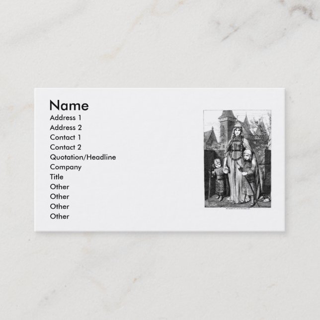 Mediaeval Times Business Card (Front)
