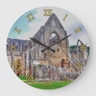Mediaeval Tintern Abbey Monastery, Wales, UK Large Clock
