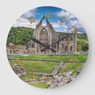 Mediaeval Tintern Abbey Monastery, Wales, UK Large Clock