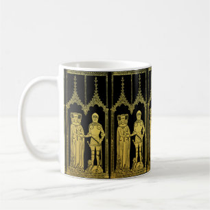 Mediaeval Tomb Brass Rubbing Knight, Lady and Chil Coffee Mug
