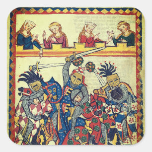 Mediaeval Tournament  Square Sticker