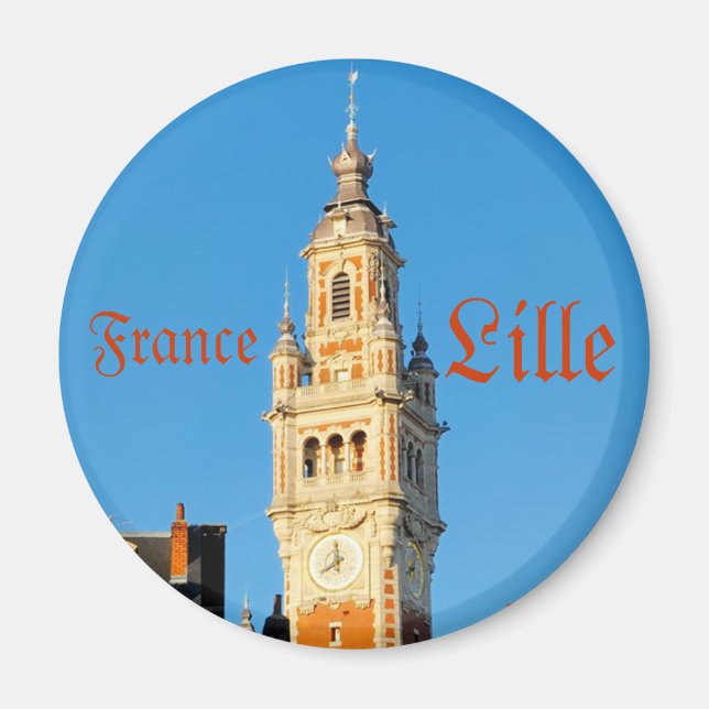 Mediaeval tower in Lille, France Magnet (Front)