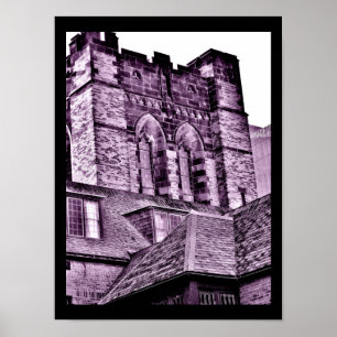 Mediaeval Tower in Purple Poster