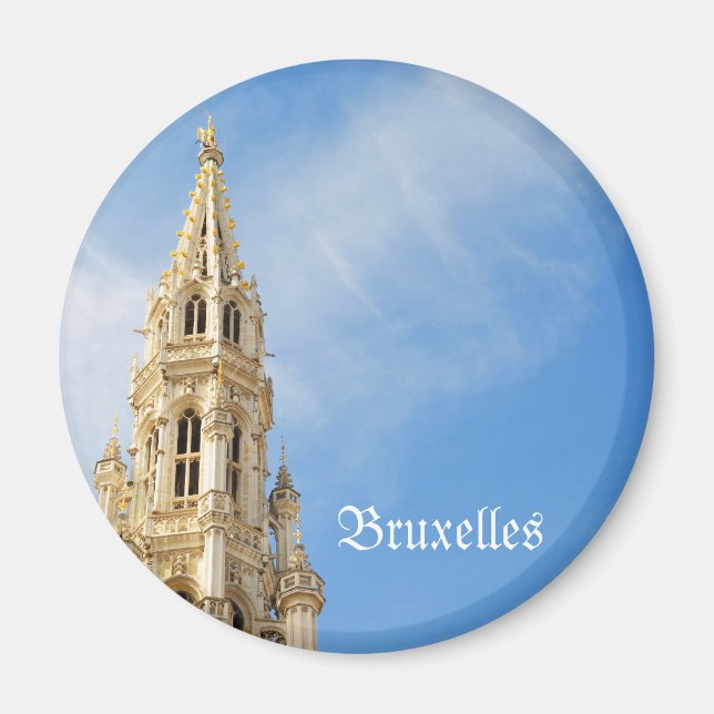 mediaeval Town Hall in Brussels Magnet (Front)
