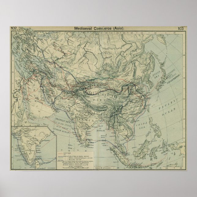 Mediaeval Trade Routes Poster (Front)
