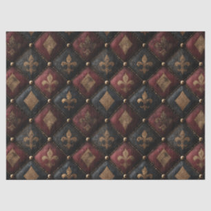 Mediaeval Tufted Fleur-de-Lis Harlequin Pattern (1 Tissue Paper