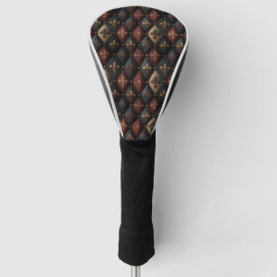 Mediaeval Tufted Fleur-de-Lis Harlequin Pattern (2 Golf Head Cover
