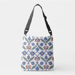 Mediaeval Turkish Tiles: Floral Ornament. Crossbody Bag