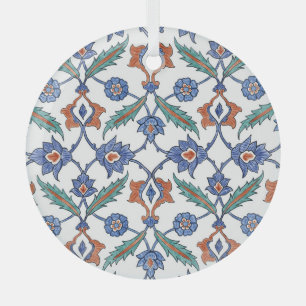 Mediaeval Turkish Tiles: Floral Ornament. Glass Tree Decoration