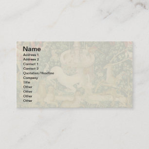 Mediaeval Unicorn Tapestries Print: Met Cloisters Business Card