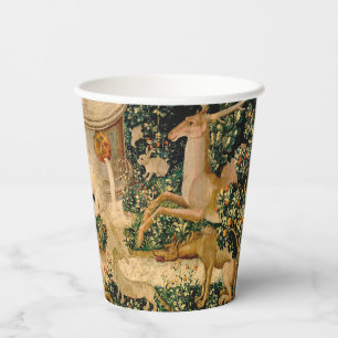 Mediaeval Unicorn Tapestries Print: Met Cloisters Paper Cups