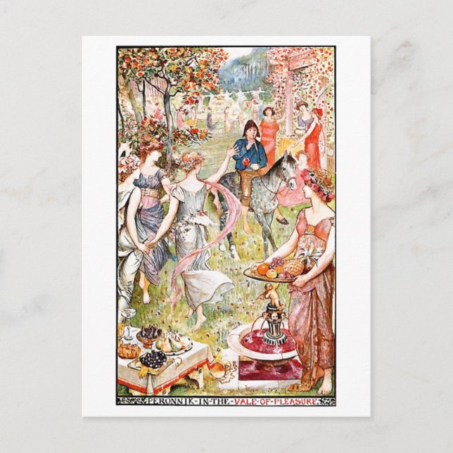 Mediaeval Vale of Pleasure Postcard (Front)