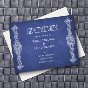 Mediaeval Viking Fantasy Leather Wedding Save The Save The Date