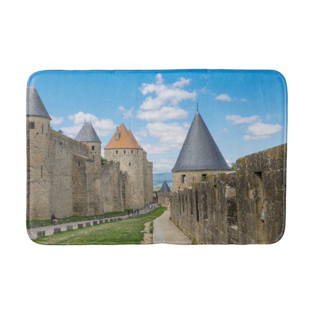 Mediaeval Walls of Carcassonne Bath Mat (Front)
