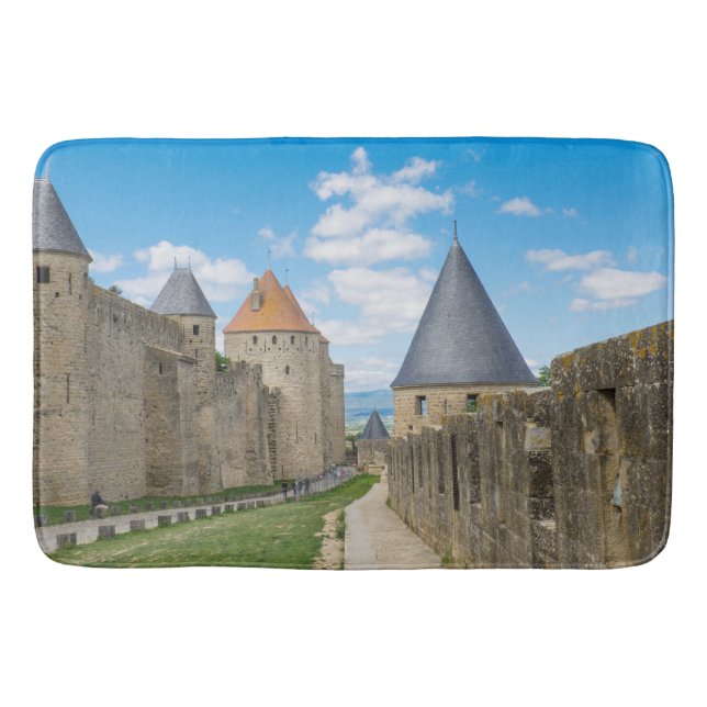 Mediaeval Walls of Carcassonne Bath Mat (Front)