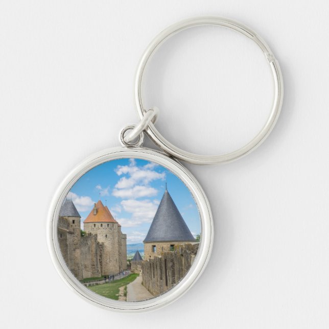 Mediaeval Walls of Carcassonne Key Ring (Front)