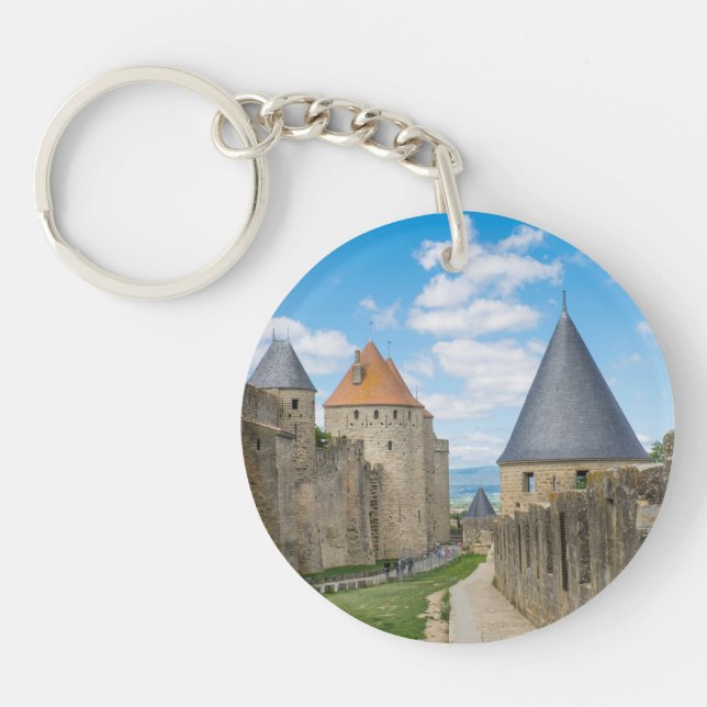 Mediaeval Walls of Carcassonne Key Ring (Front)