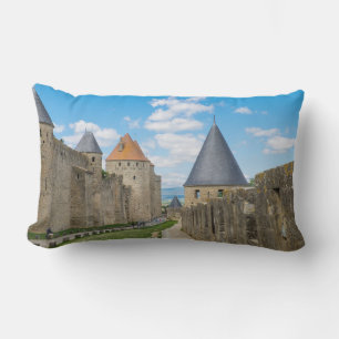 Mediaeval Walls of Carcassonne Lumbar Cushion
