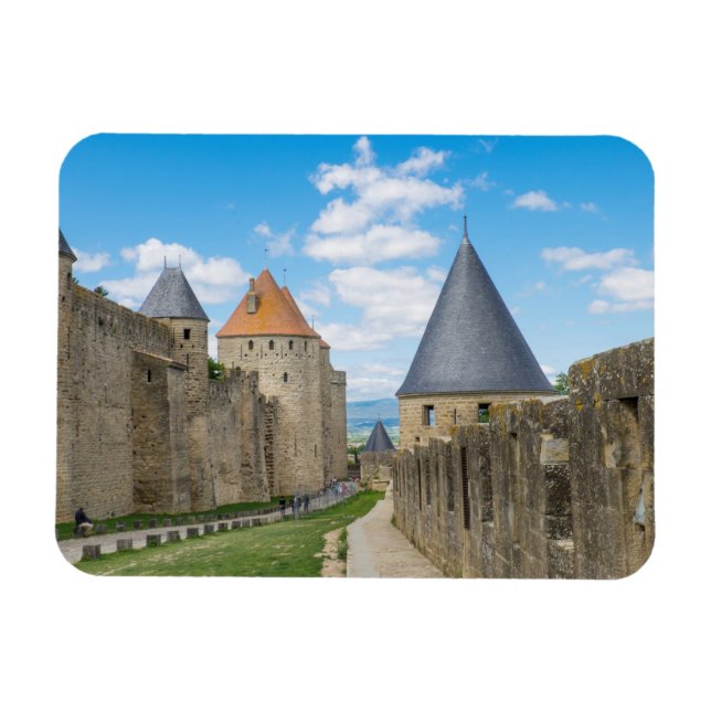 Mediaeval Walls of Carcassonne Magnet (Horizontal)