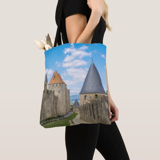 Mediaeval Walls of Carcassonne Tote Bag (Close Up)