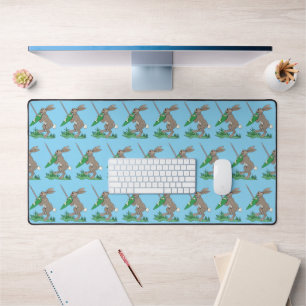 Mediaeval Warrior Rabbit Desk Mat