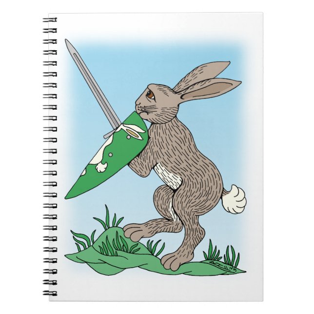 Mediaeval Warrior Rabbit Notebook (Front)