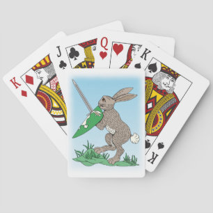 Mediaeval Warrior Rabbit Playing Cards