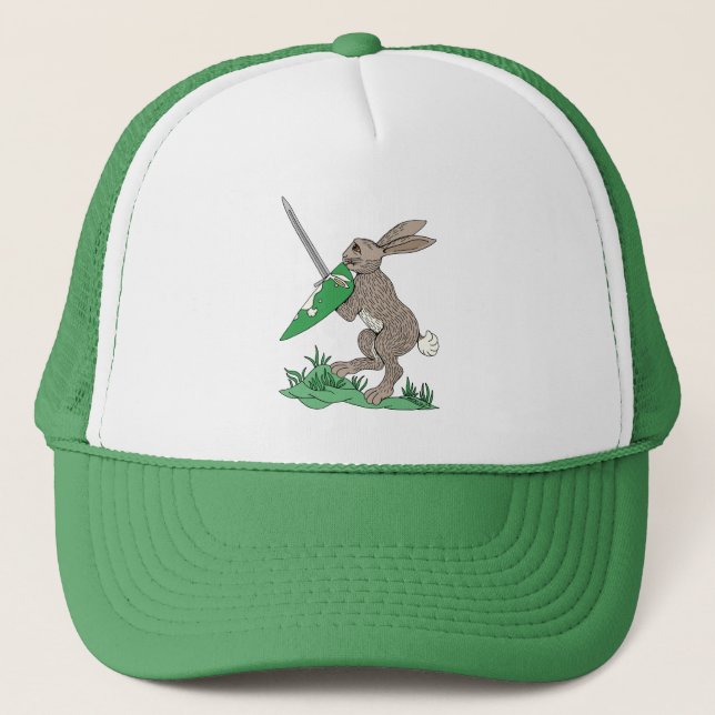 Mediaeval Warrior Rabbit Trucker Hat (Front)