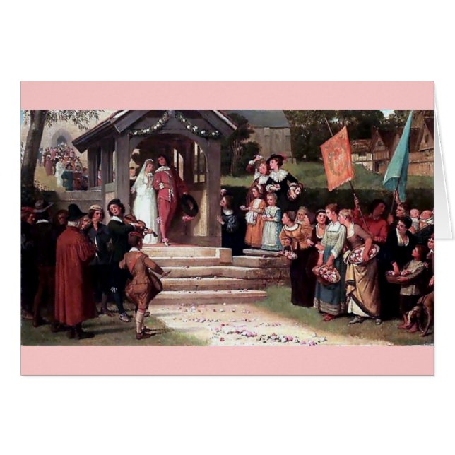 Mediaeval Wedding Bride Groom antique painting (Front Horizontal)